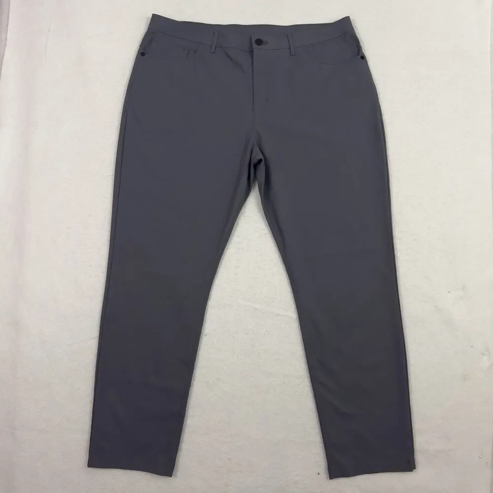 Public Rec Pants Mens Size 40x32 Gray Straight Fit Performance Stretch Golf